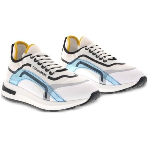 DSQUARED2 KIDS sneakers con design a inserti - bianco