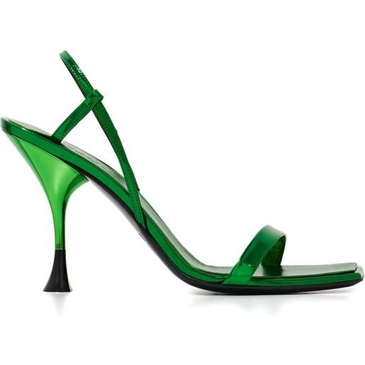3juin sandali con punta quadrata 95mm - verde