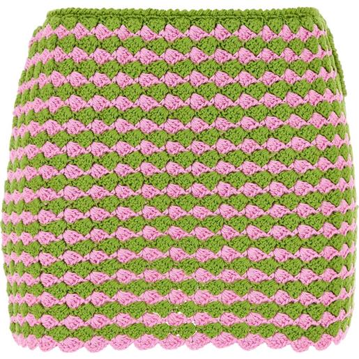 Prada minigonna bicolore - verde