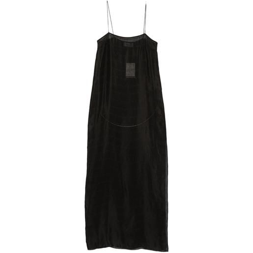 Matteau abito midi cami semi trasparente - nero