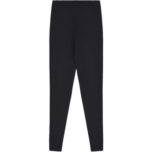 Yves Salomon leggings a coste - nero