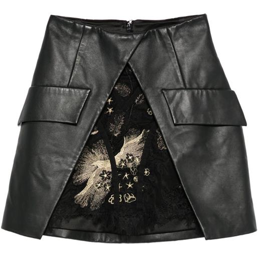 MITILIANE COUTURE gonna in pelle - nero