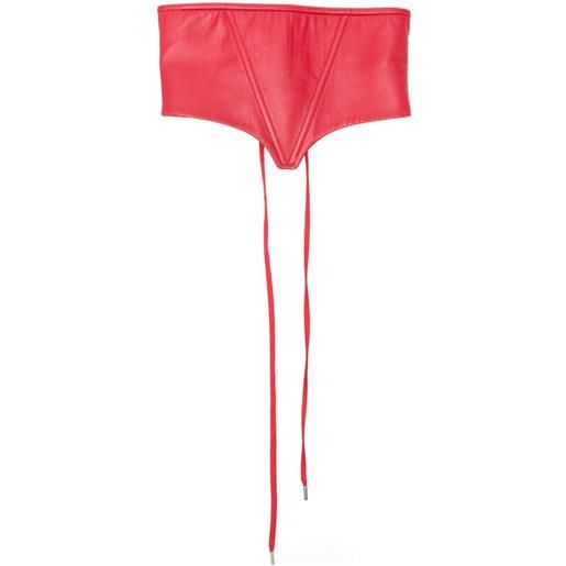MITILIANE COUTURE cintura in pelle - rosso