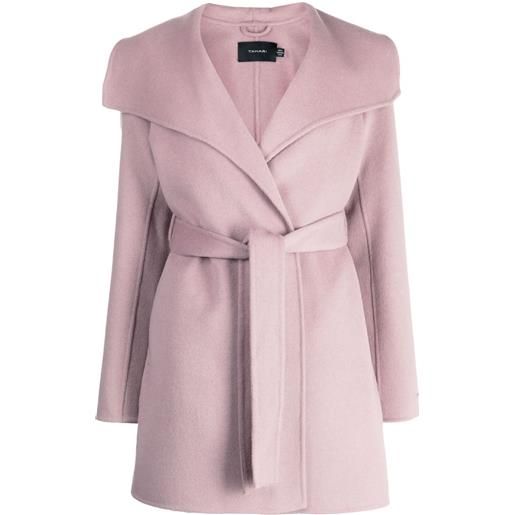 Tahari cappotto a portafoglio con cintura - rosa