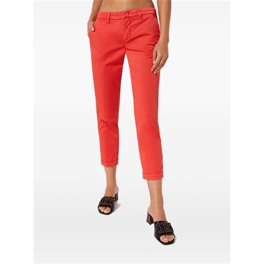 Fay pantaloni con risvolto - rosso