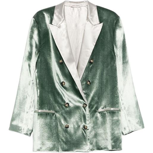 Alberta Ferretti blazer doppiopetto - verde