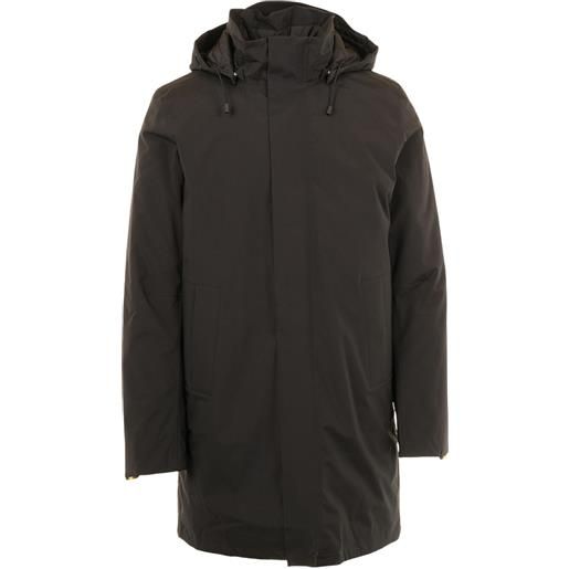 K-Way cappotto thomal con cappuccio rimovibile - nero
