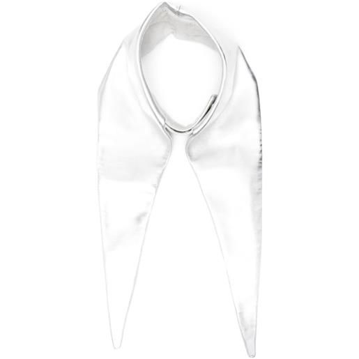 MITILIANE COUTURE cravatta in pelle - argento