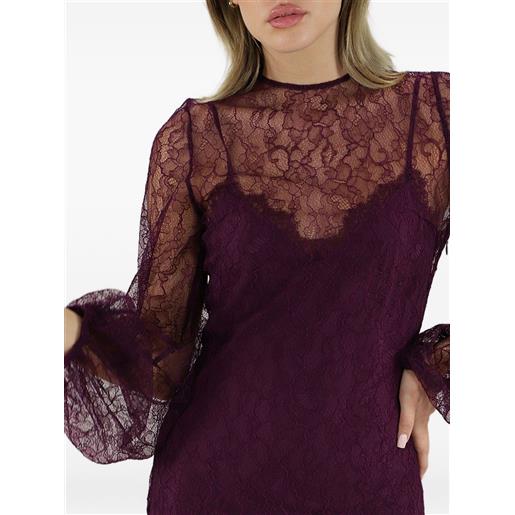TWINSET abito lungo in pizzo - viola