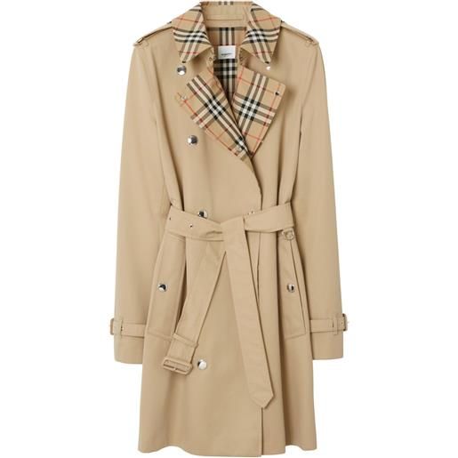 Burberry trench con motivo vintage check - toni neutri