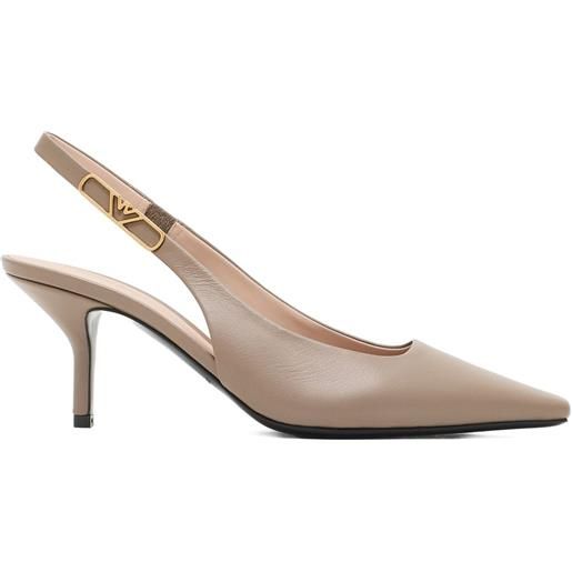 Emporio Armani pumps a punta con cinturino posteriore 65mm - toni neutri