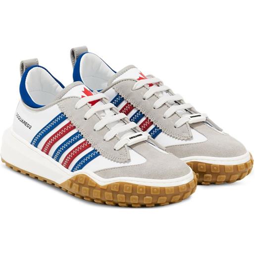 DSQUARED2 KIDS sneakers in pelle - bianco