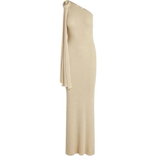 Aya Muse abito lungo dara monospalla - toni neutri