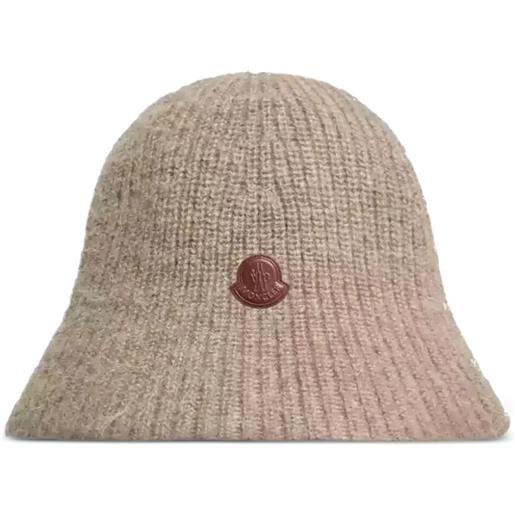Moncler cappello con applicazione - toni neutri