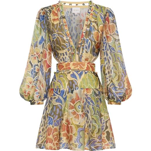 IXIAH abito corto casablanca a fiori - toni neutri