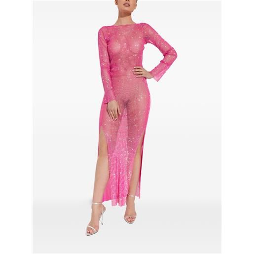 Santa Brands abito in rete con strass - rosa