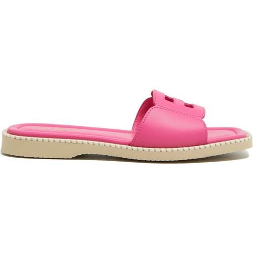 Hogan sandali con suola piatta e logo - rosa
