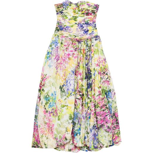 Aje abito da sera dahlia a fiori - toni neutri