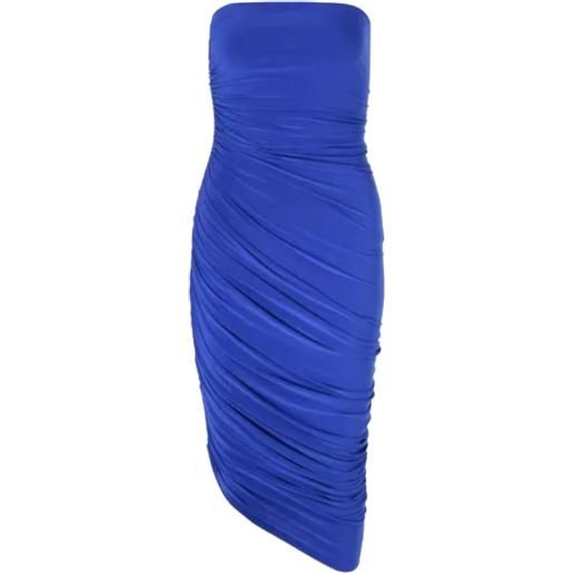 Norma Kamali abito asimmetrico - blu