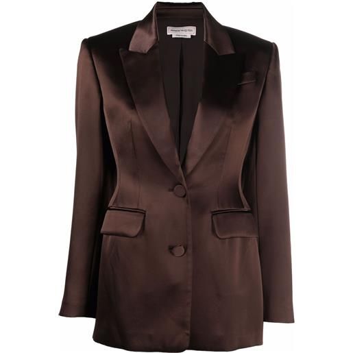 Alexander McQueen blazer monopetto sartoriale - marrone