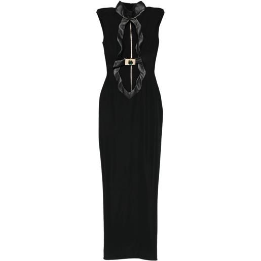 MITILIANE COUTURE abito con inserti in pelle - nero