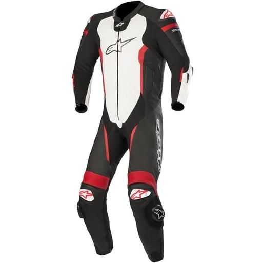 Alpinestars tuta intera in pelle missile tech-air - nero bianco rosso. Fluo 1231 taglia 50