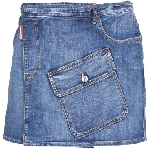 DSQUARED2 minigonna con tasche - blu
