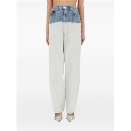 MOSCHINO JEANS jeans bicolore - bianco