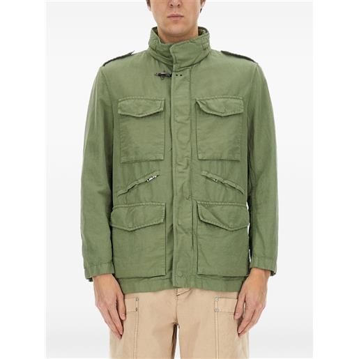 Fay giacca in cotone con tasche - verde