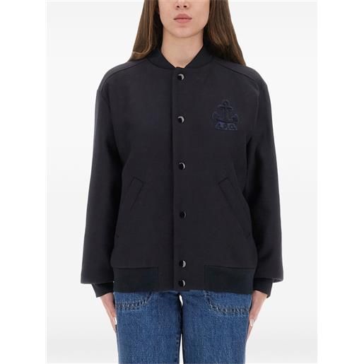 A.P.C. giacca con ricamo - blu
