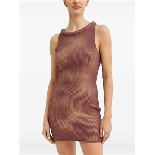 Aya Muse abito corto fiora - marrone