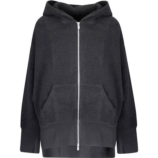 Yohji Yamamoto felpa con cappuccio - grigio