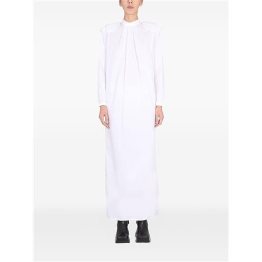 Raf Simons abito lungo con ruches - bianco