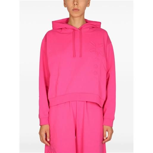 MCQ felpa con cappuccio e finitura goffrata - rosa