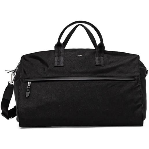 BOSS borsone con logo - nero