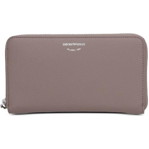 Emporio Armani portafoglio con zip - toni neutri