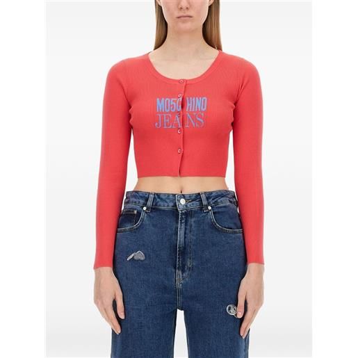 MOSCHINO JEANS maglione a coste - rosso