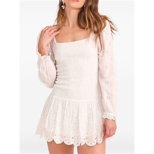 LoveShackFancy abito corto jayce - bianco
