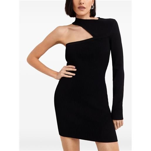 GAUGE81 abito tnino monospalla con dettaglio cut-out - nero