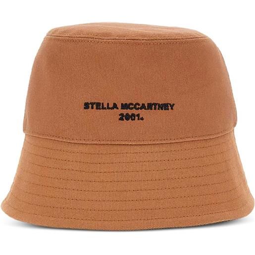 Stella McCartney cappello bucket con logo - marrone