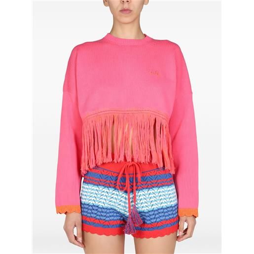Gallo maglione con frange - rosa