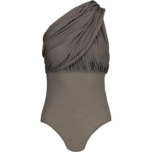 Rick Owens body lido asimmetrico drappeggiato - grigio