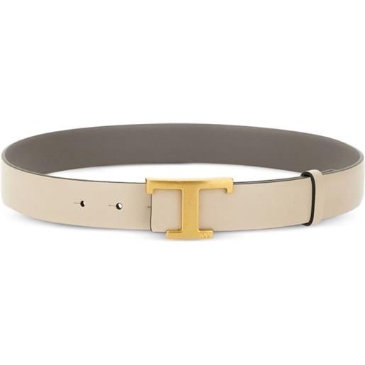 Tod's cintura con fibbia logo - toni neutri