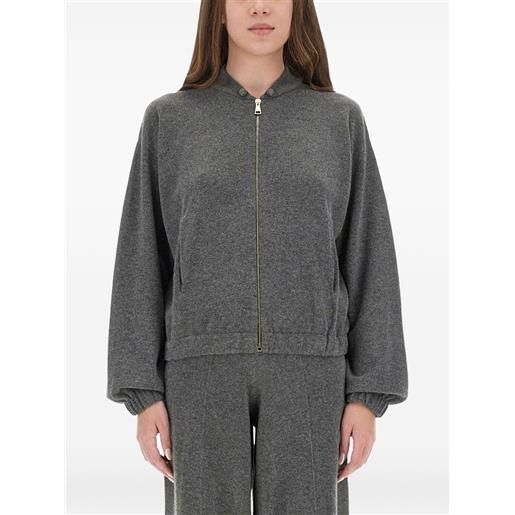 Fabiana Filippi bomber con zip - grigio
