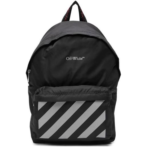Off-White Kids zaino a righe - nero