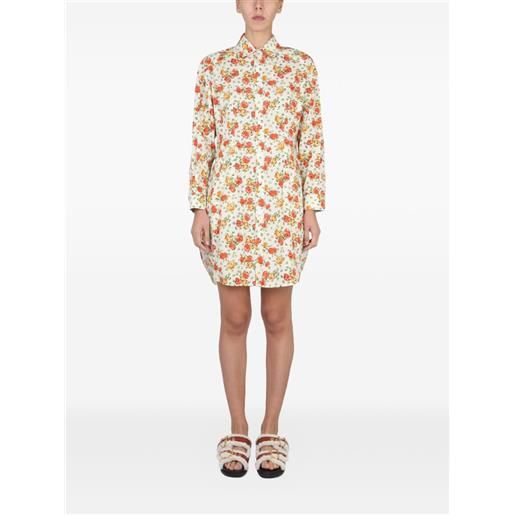 Marni chemisier corto a fiori - toni neutri