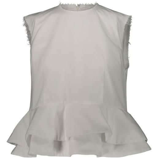 Comme Des Garçons blusa con ruches - bianco