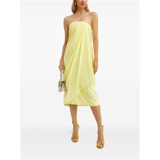 GAUGE81 abito midi onna drappeggiato - giallo
