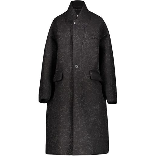 Maison Margiela cappotto con effetto jacquard - nero