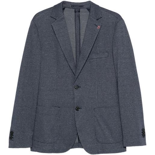 LIU JO blazer monopetto a quadri - blu